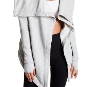 Z by Zella Shooting Star Cardigan Wrap Jacket Sweatshirt Gray S $98